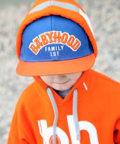 Babyhood Outsidewear | Czapka Z Daszkiem Snapback "Orange Kicks" Niebieska