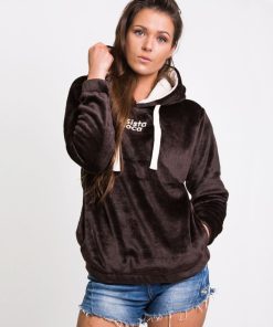 Sistaloca Outsidewear | Bluza Z Kapturem Sistaloca "Teddy" Choco