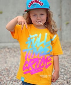 Babyhood Outsidewear | T-Shirt "Full Time Crime" Zolty