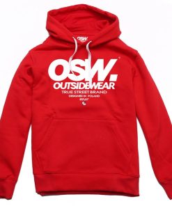 Outsidewear Outsidewear Z Kapturem | Bluza Z Kapturem Outsidewear Osw-Base Czerwona